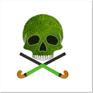 Field Hockey Skull Posters and Art